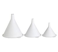 KitchenCraft - Entonnoirs en Plastique pour Nourriture, Lot de 3 - Blanc