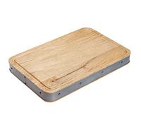 KitchenCraft Grande Planche à Découper en Bois, Design Industriel, Rectangulaire, Bois, Marron, 48 X 32 X 5,2 cm