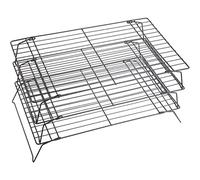 KitchenCraft - Grille de Refroidissement Modulable pour Pâtisseries, 3 Étages Empilables avec Revêtement Antiadhésif, 21 x 40 cm