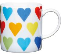 Kitchencraft Mug Café Hearts, céramique, multicolore, 5 cm