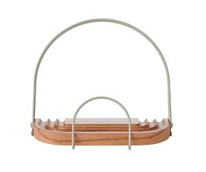 KitchenCraft Idilica Support pour livre de cuisine en bois de hêtre, support réglable pour livre de recettes et tablette, support de lecture, 23 x 18 x 9cm
