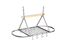 KitchenCraft Industrial Kitchen - Porte-Casseroles Suspendu Vintage, Style Industriel, 32,5 x 80,5 x 40 cm