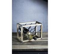 Kitchencraft industriel de cuisine vintage conçu pour 6bouteilles en métal/casier à vin en bois, 24. 5x 17. 5x 34cm 24,1x 17,8x 34,3cm, marron G