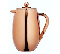 KitchenCraft Le'Xpress 8-Cup Insulated Metal Cafetière, 1 Litre (1.75 Pints) - Copper Finish