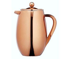 KitchenCraft Le'Xpress 8-Cup Insulated Metal Cafetière, 1 Litre (1.75 Pints) - Copper Finish