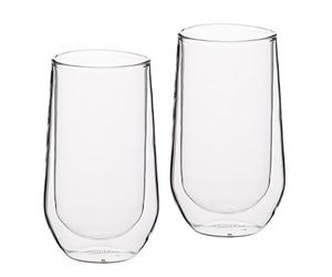 KitchenCraft Le'Xpress Insulated Double-Walled Highball Glasses, 380 ML (Set of 2)