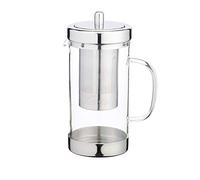 KitchenCraft Le'Xpress Stainless Steel/Glass Teapot with Infuser, 1 Litre