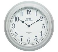 Kitchencraft Living Nostalgia Horloge Murale Analogique, Gris, 25,5 cm (10 Pouces)