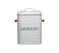 KitchenCraft Living Nostalgia - Boîte à Lessive en Poudre, Capacité 3 Kg, 19 x 16 x 27 cm, Gris Clair