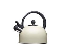 KitchenCraft Living Nostalgia Bouilloire, Sifflante, Induction, Métal, 1.3 Litre, Crème