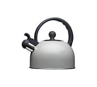 KitchenCraft Living Nostalgia Bouilloire Sifflante, Pour Plaque À Induction, Métal, 1.3L, Gris Français