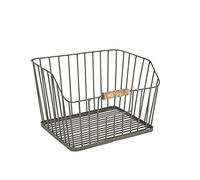 KitchenCraft Living Nostagia Grand Panier de Rangement Métallique pour Cuisine/Salle de Bain, Mural ou à Poser, 23,5 x 28,5 x 19 cm