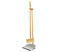 KitchenCraft Living Nostalgia Ensemble pelle et brosse à long manche de style vintage, balai/brosse à balayer en métal avec cuvette en métal, 25.5 x 23 x 99 cm