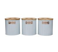 KitchenCraft Lot de 3 boîtes de rangement, bleu clair, coffret cadeau