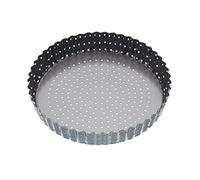 Moule à tarte - FORTUNAT - 23 cm - Acier antiadhésif - Perforé - Bords cannelés