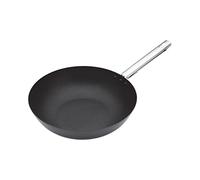 KitchenCraft MasterClass Wok Professionnel en Acier au Carbone Antiadhésif, Compatible Induction, 30 cm