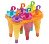 KitchenCraft - Moules à Sorbets Réutilisables Colorés en Forme de Parapluie, Lot de 6
