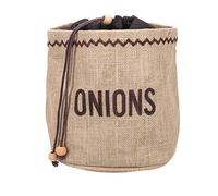 KitchenCraft - Sac à oignons Natural Elements en toile de jute Marron 21 x 21 x 20 cm