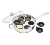 KitchenCraft Non-Stick Induction-Safe 6-Cup Egg Poacher / Sauté Pan, 26 cm (10")