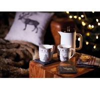 KitchenCraft "Nous aimons Noël" Arbre Tasse & Dessous de verre Set