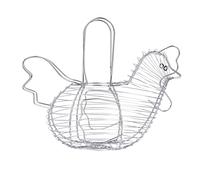 KitchenCraft - Panier à Œufs Métallique en Forme de Poule, Plaqué Chrome