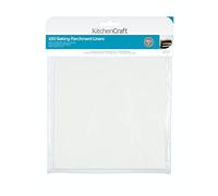 KitchenCraft Papier de Cuisson Anti-adhésif, 20 cm, Carré (Lot de 100)