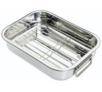 Kitchen Craft Roasting Pan with Rack, Stainless Steel - KCRNR25