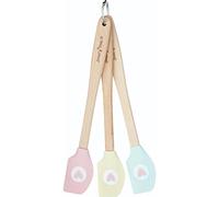 KitchenCraft Petites spatules en Silicone pour la pâtisserie, Design Floral, Set de 3 Mini spatules