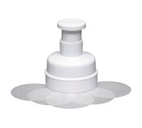 Kc Blue Kitchencraft Presse à Burger de Bœuf en Plastique/ensembleur de Gâteaux de Poisson avec 100 Disques de Cire