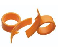 KitchenCraft Set d'éplucheurs d'orange, plastique, orange, 7 cm, lot de 2