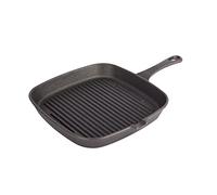 KitchenCraft - Poêle à Griller en Fonte de Fer, Compatible Induction, 23 cm