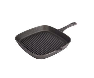KitchenCraft - Poêle à Griller en Fonte de Fer, Compatible Induction, 23 cm