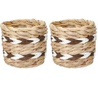 KitchenCraft - Pot de Fleurs en Jacinthe d'eau Tressée pour Petites Plantes d'Intérieurs, 11,5 x 11,5 x 11 cm (Lot de 2)