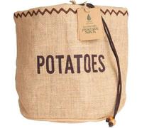 KitchenCraft Sac à pommes de terre avec doublure opaque, sac à pommes de terre, hessois, 24 x 24 cm, brun