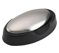 KitchenCraft - Savon Anti-odeur en Acier Inoxydable avec Support, 10 x 7 cm