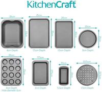 KitchenCraft Set antiadhésif pour rôtissage et cuisson 8 pièces