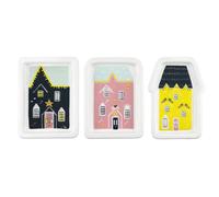 KitchenCraft Set d'assiettes décoratives en céramique de la collection Casse-Noisette, 3 pièces, boîte cadeau, mixte