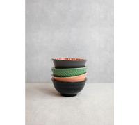 KitchenCraft Set de 4 bols de Céréales de Céramique dans boîte de cadeau, bols pour crème glacée, soupe et autres, design "Conçu pour la vie" 15 cm