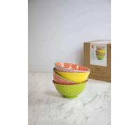 KitchenCraft bols en céramique motif 15 cm 4 pièces