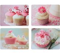 KitchenCraft Set de 4 sets de table en liège laminé Cupcake Back
