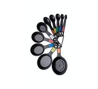 KitchenCraft Set De Cuillères À Mesurer Universelles, Cuillères À Café Et Cuillères À Soupe Pour Mesurer Les Ingrédients Secs Et Liquides, Noir, Lot De 10