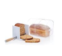 KitchenCraft Stay Fresh Boîte à Pain Extensible en Plastique avec Trancheur de Pain