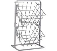 KitchenCraft Support De Panier De Rangement, Style Industriel Vintage, 2 Niveaux De Paniers Amovibles, Acier Carbone, 25 X 22 X 41 cm, Gris