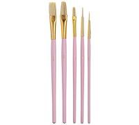 KitchenCraft Sweetly Does It - Pinceaux pour Décoration de Gâteaux, Rose, Lot de 5