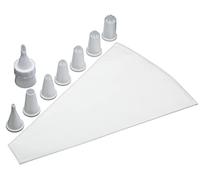 KitchenCraft Sweetly Does It Reusable Cotton Piping Bag Set with 8 Plastic Icing Nozzles