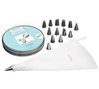 KitchenCraft Sweetly Does It Sac et buses de piping dans une boîte de rangement, ensemble cadeau de 16 pièces pour la décoration de gâteaux