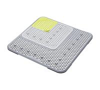KitchenCraft Tapis d'Évier Modulable en 3 Pièces, Plastique, 30.3 x 30.3 x 0.3 cm - Couleur Vert et Gris