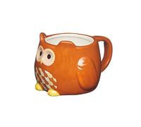 KitchenCraft Tasse en céramique peinte avec hibou, 45 ml (16 fl oz) - Marron
