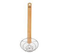 KitchenCraft World of Flavours - Écumoire Araignée Chinoise en Acier Inoxydable avec Manche en Bois de Bambou, 33 cm