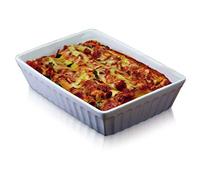 Kitchen Craft – Plat de cuisson pour lasagnes World of Flavours en grès 30 x 21 cm Blanc